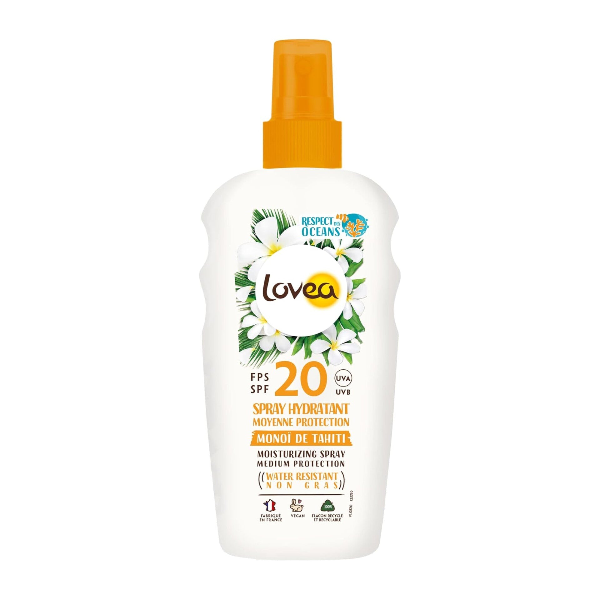 LOVEA - Spray Hydratant SPF20 Moyenne Protection Monoï de Tahiti - 150ml