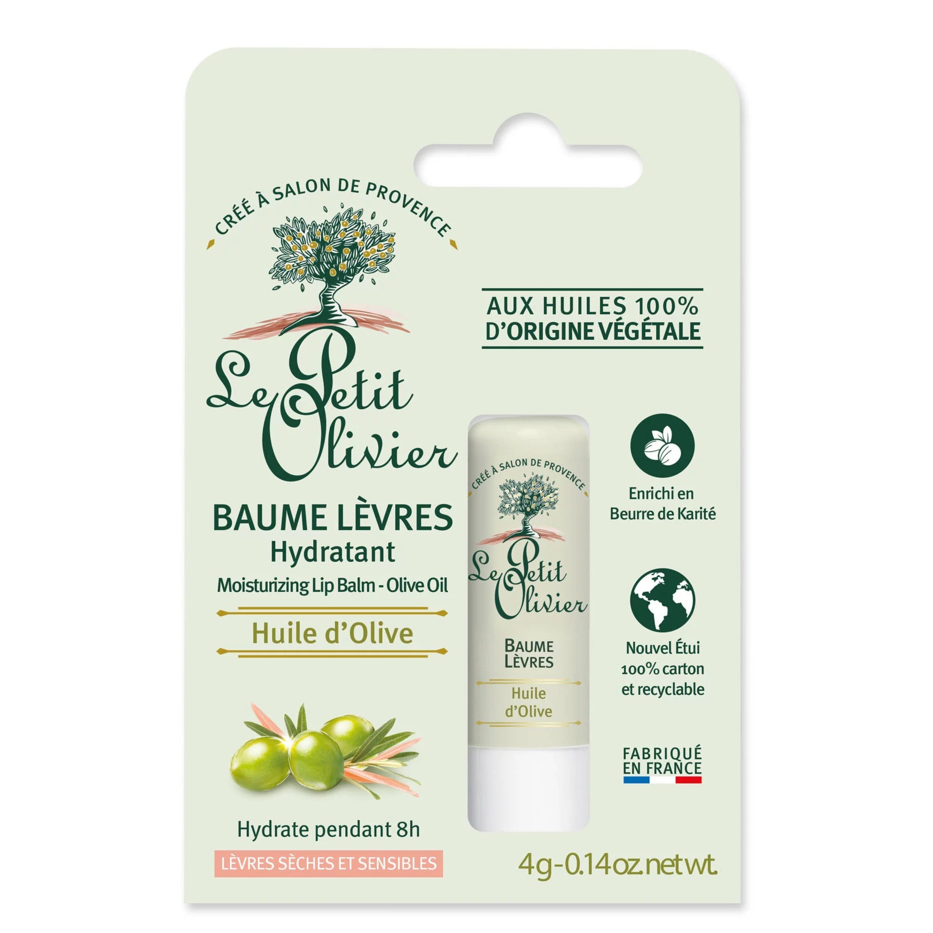 LE PETIT OLIVIER - Baume Lèvres Réparateur Huile d'Olive - 4g