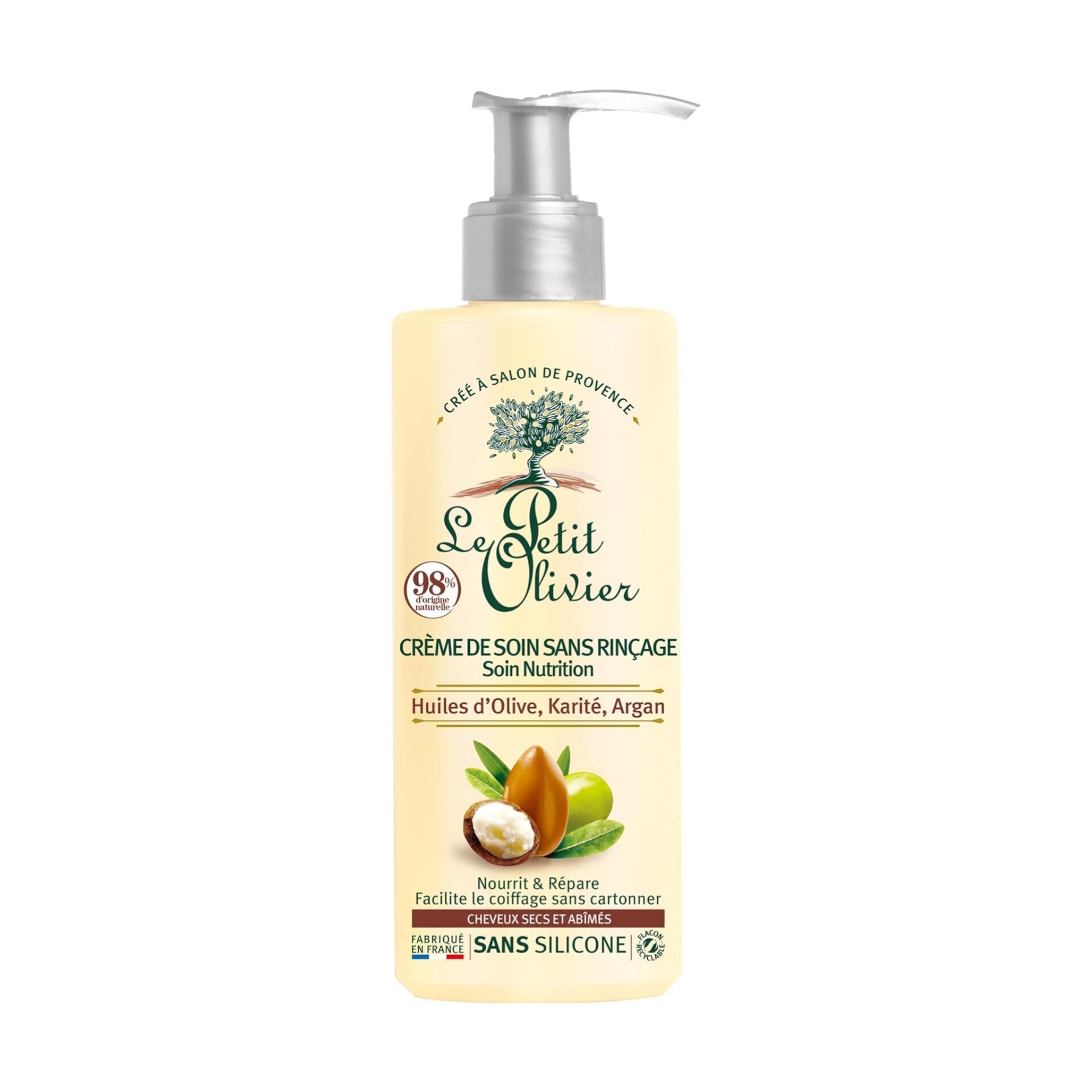 LE PETIT OLIVIER - Crème de Soin Sans Rinçage Nutrition Huiles d'olives Karité et Argan - 200ml
