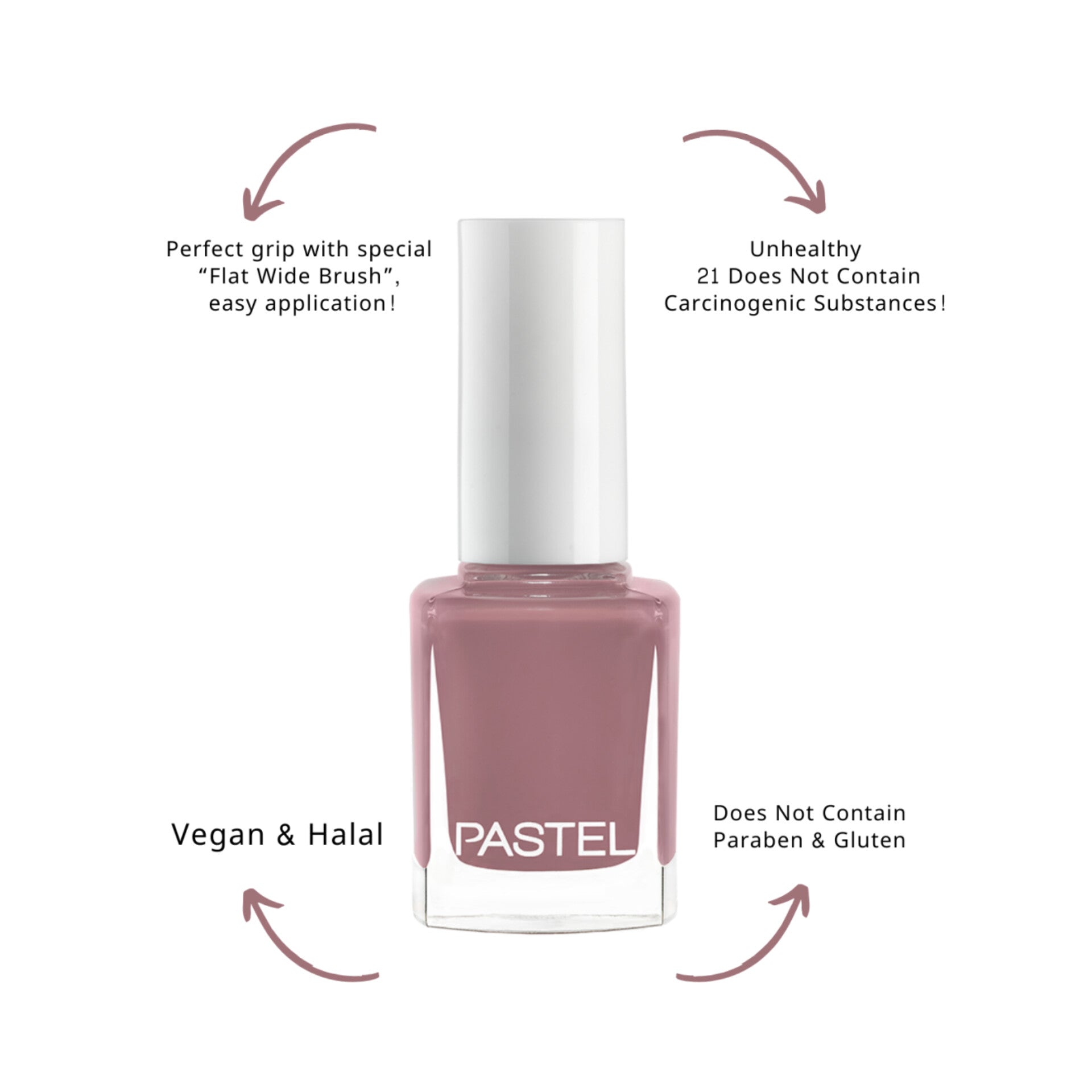 PASTEL - Nail Polish - réf 310 Rose Gem
