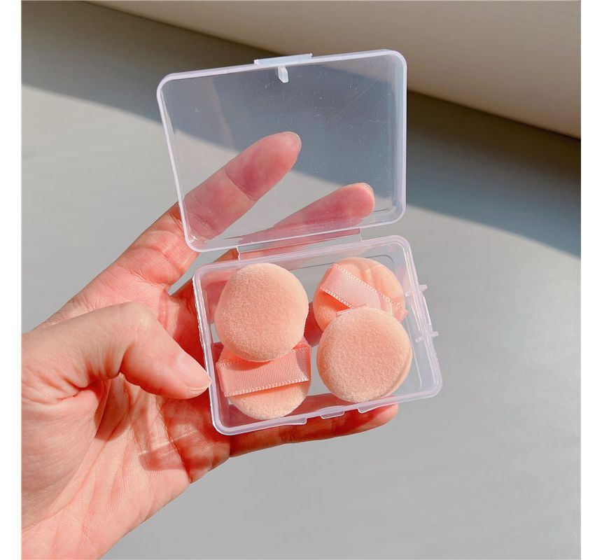 Poppin - Set of Mini Powder Puff with Case ( 4pcs )