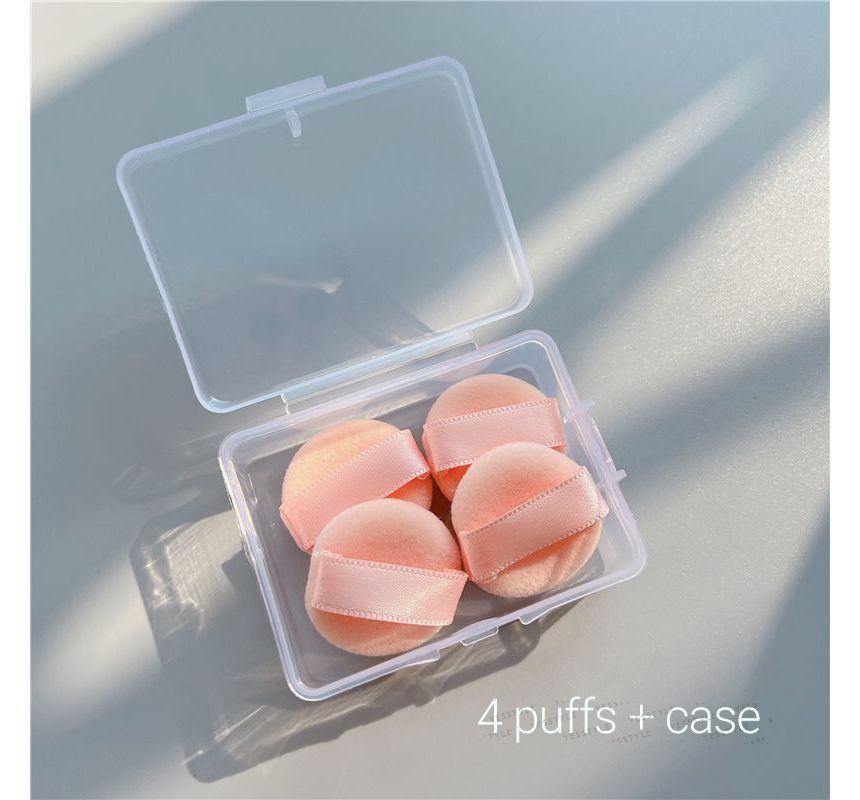 Poppin - Set of Mini Powder Puff with Case ( 4pcs )