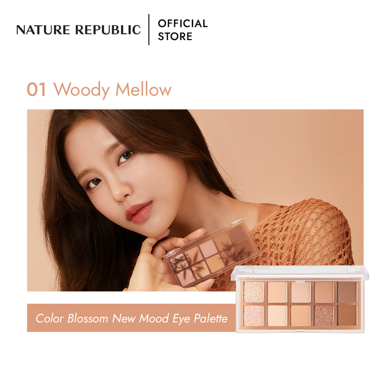 NATURE REPUBLIC - New Mood Eye Palette - réf 01 Woody Mellow