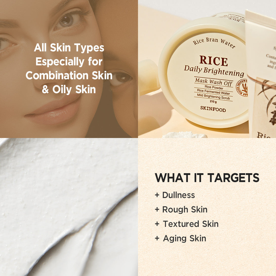 SKINFOOD - Rice Daily Brightening Mask Wash Off - 210g