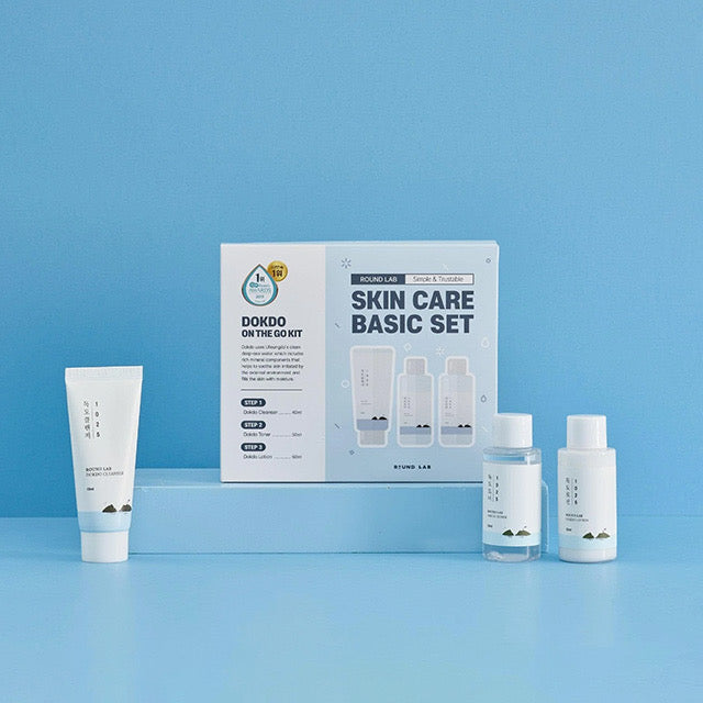 ROUND LAB - 1025 DOKDO ON THE GO KIT SKIN CARE BASIC SET ( 3pcs)