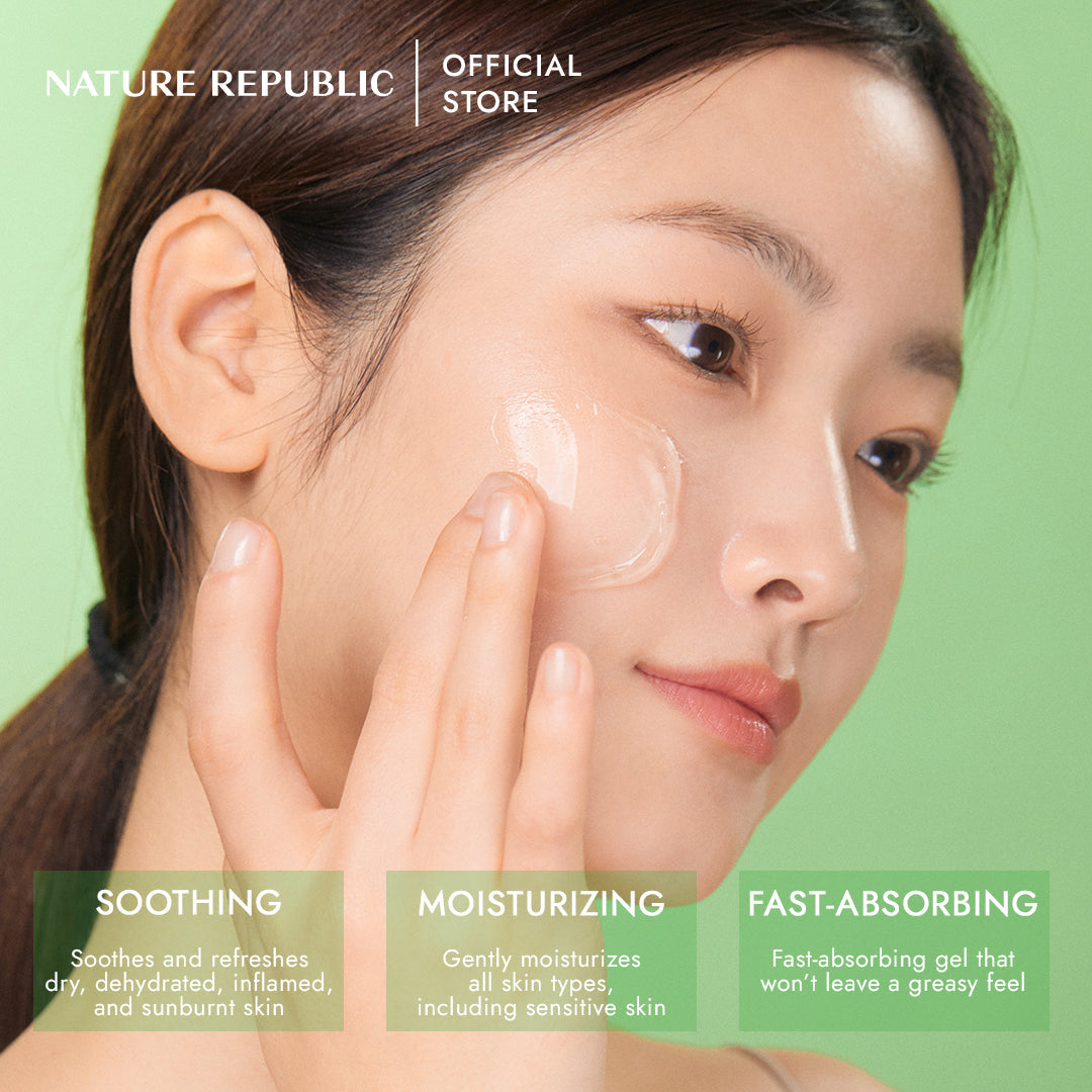 NATURE REPUBLIC - Gel Soothing & Moisture Aloe Vera Bottle 92%- 310ml