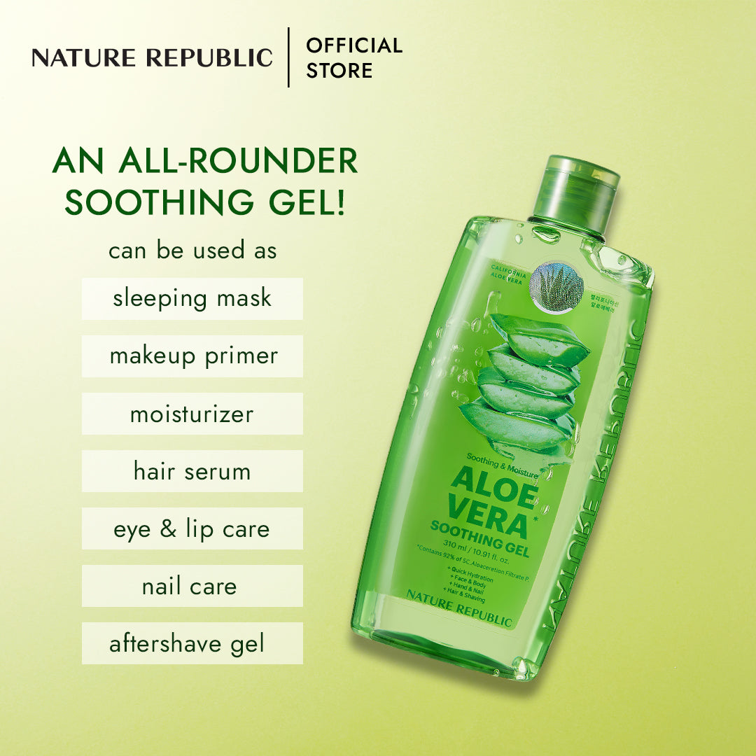 NATURE REPUBLIC - Gel Soothing & Moisture Aloe Vera Bottle 92%- 310ml