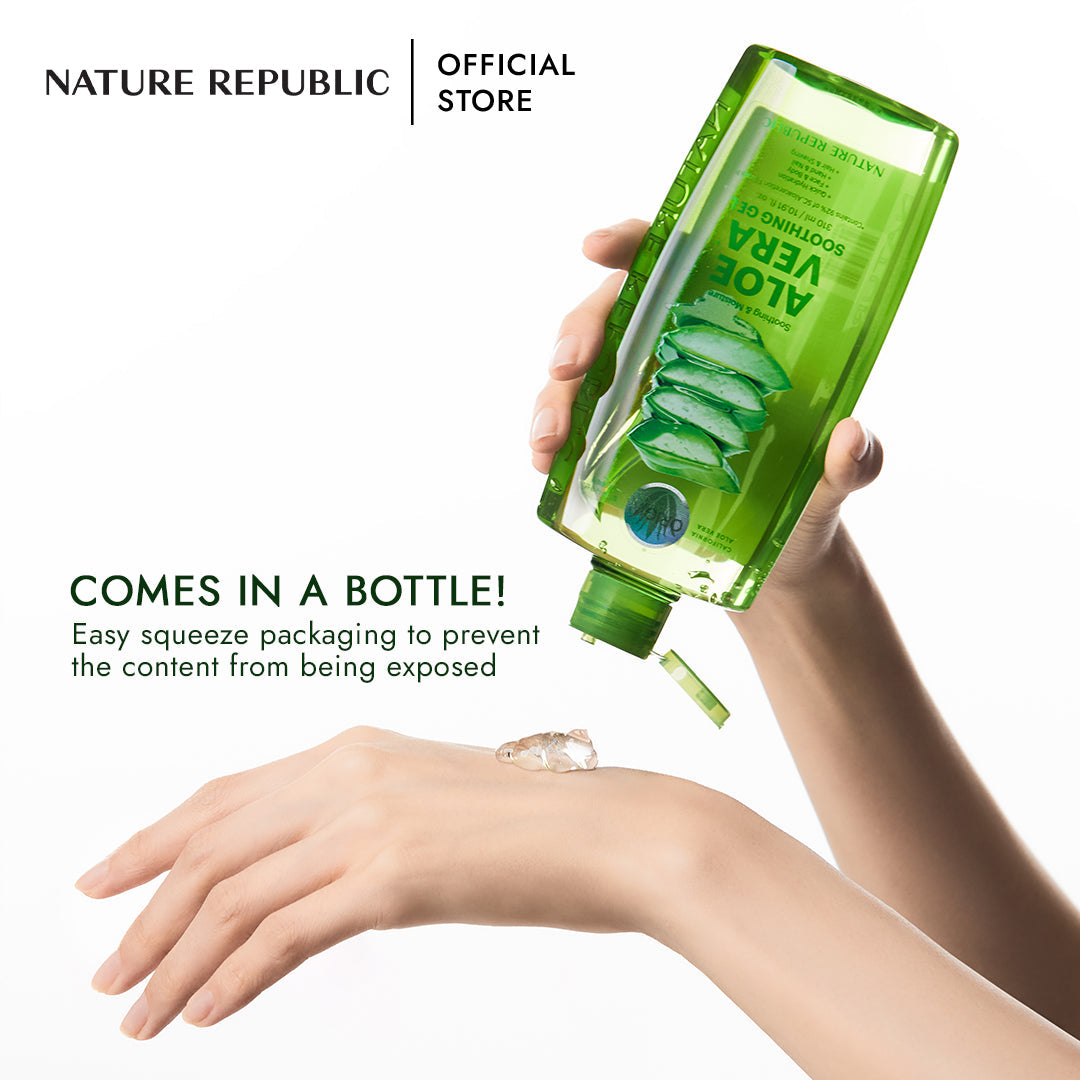 NATURE REPUBLIC - Gel Soothing & Moisture Aloe Vera Bottle 92%- 310ml