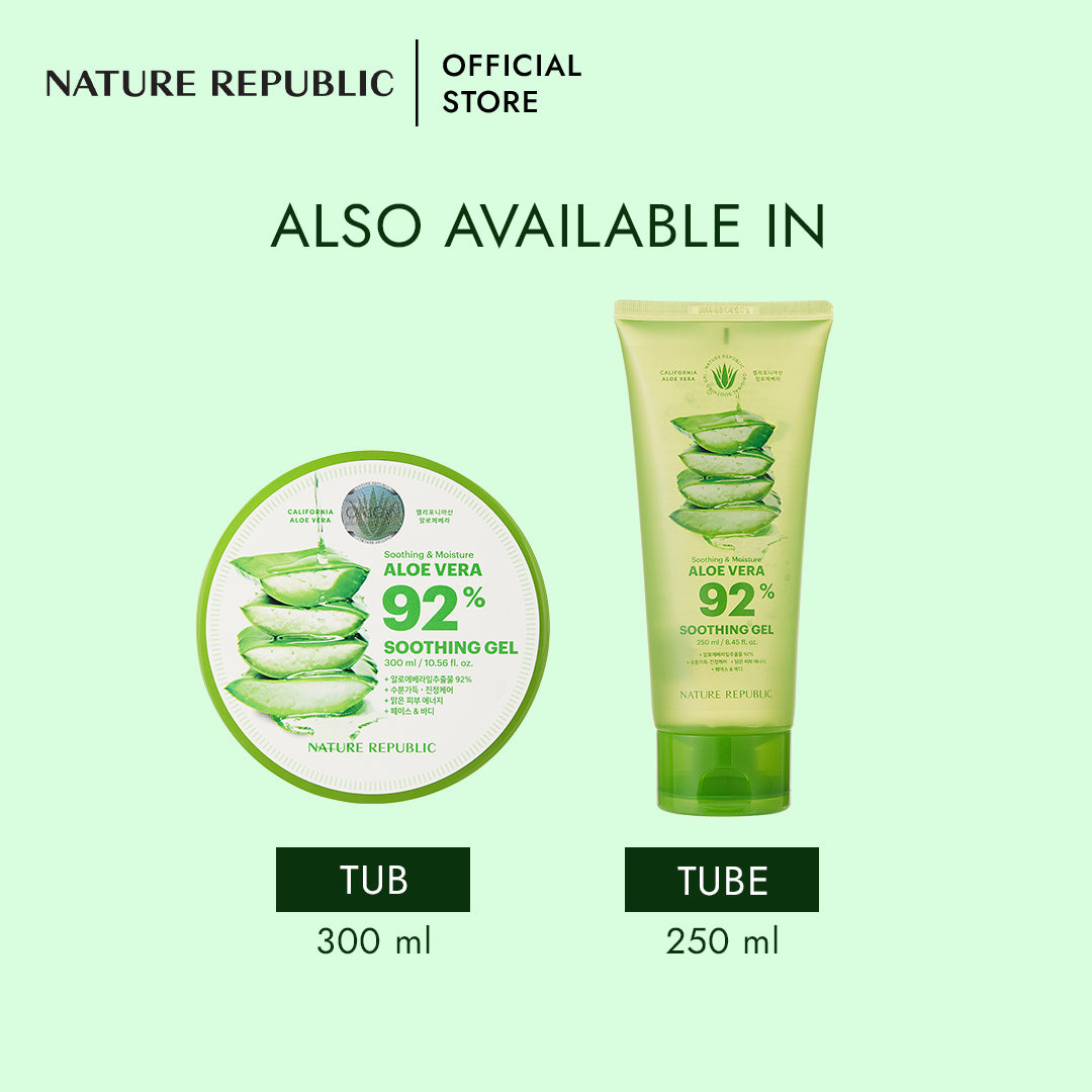 NATURE REPUBLIC - Gel Soothing & Moisture Aloe Vera Bottle 92%- 310ml