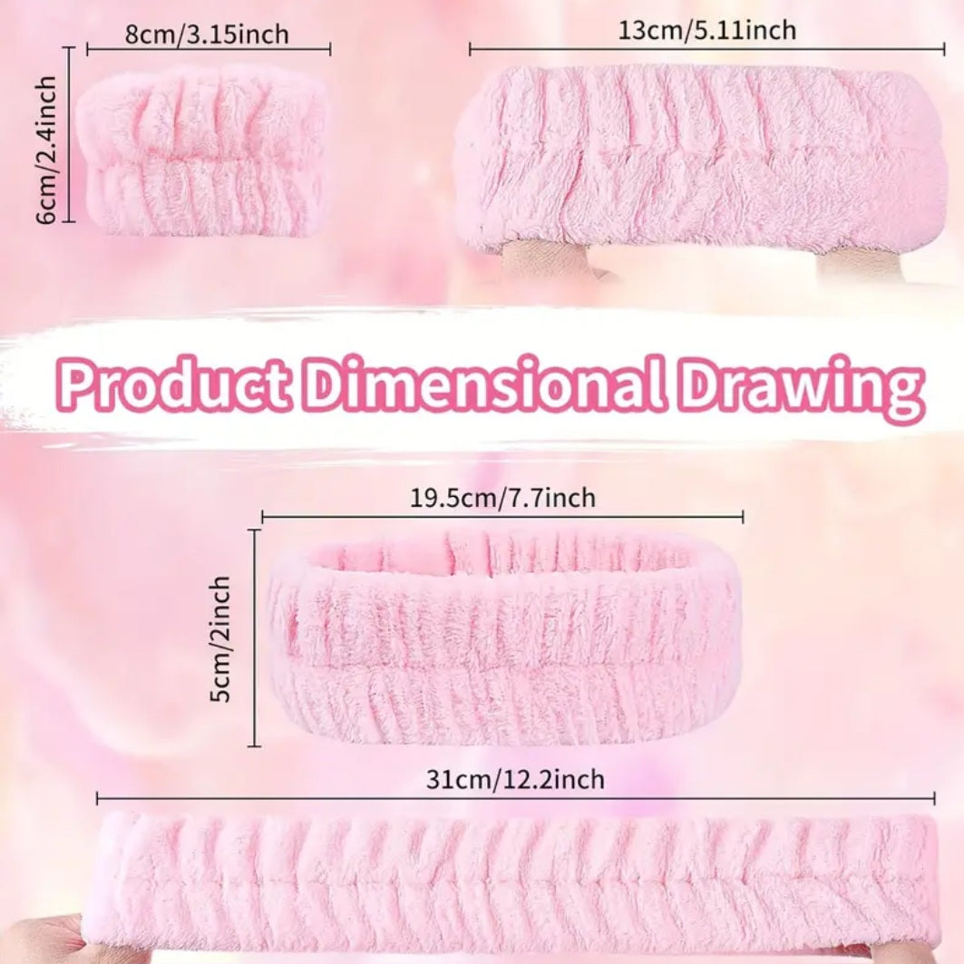 POPPIN - Bandeau de lavage de poignet et tête - réf Pink ( 3pcs )