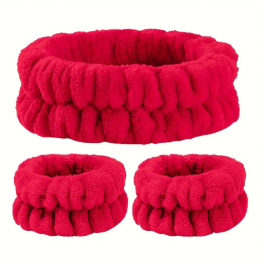 POPPIN - Bandeau de lavage de poignet et tête - réf Red( 3pcs )