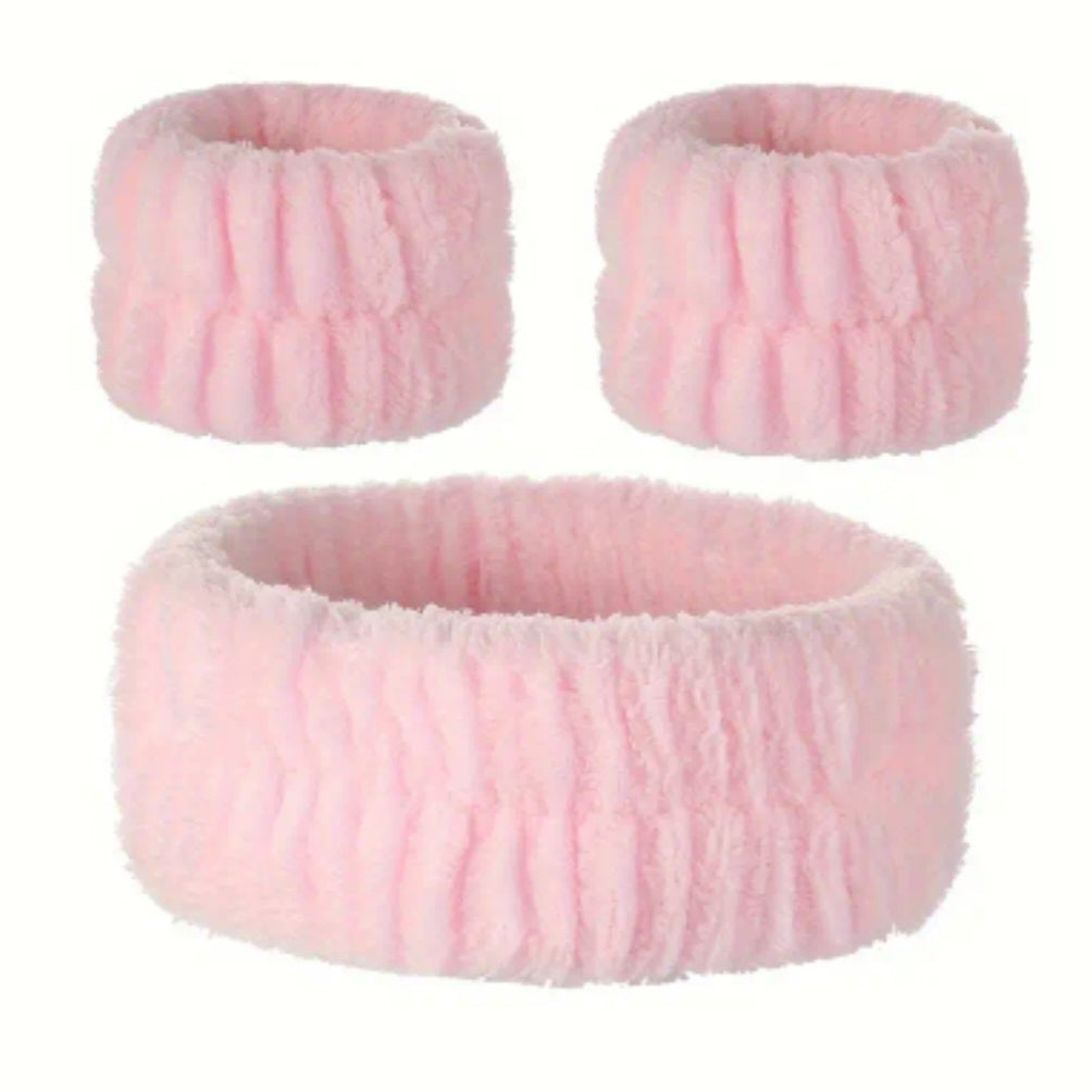 POPPIN - Bandeau de lavage de poignet et tête - réf Pink ( 3pcs )