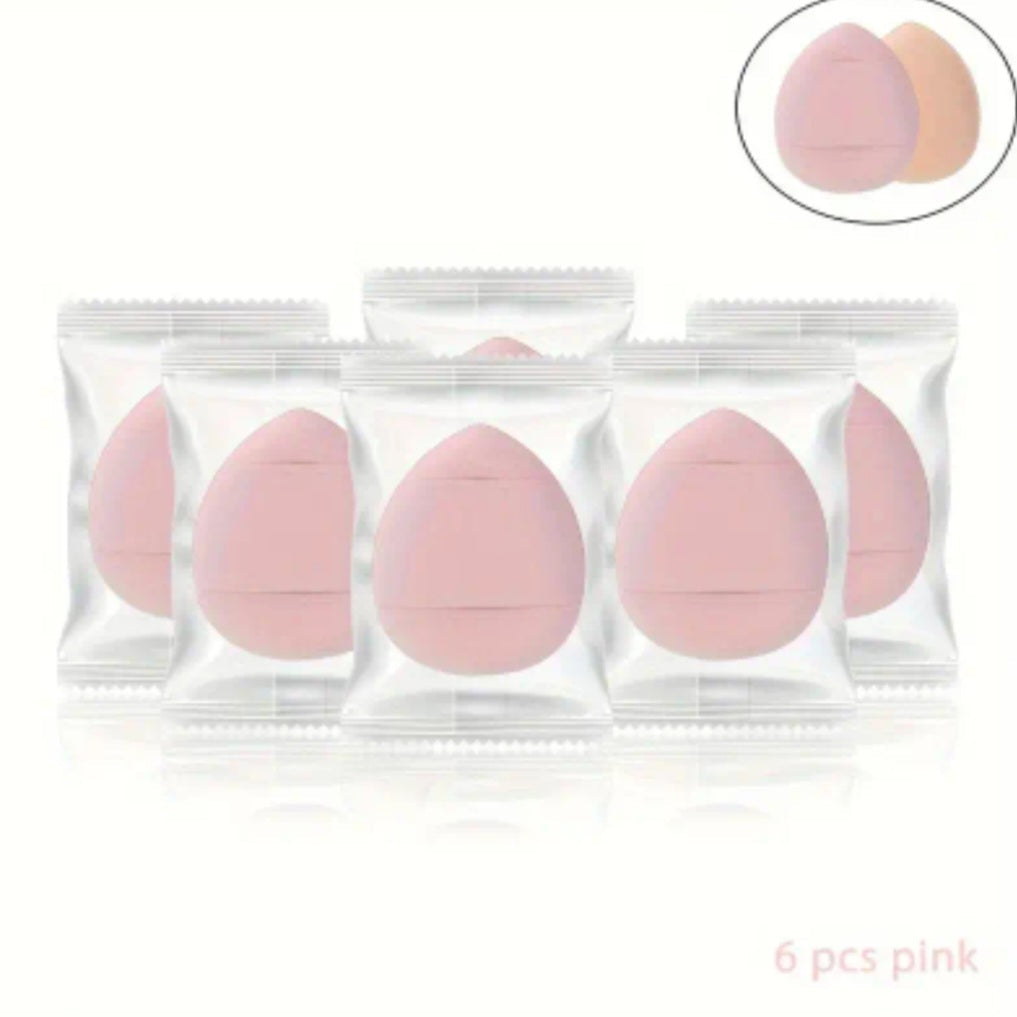 POPPIN - Mini Powder Puff - réf Apricot ( 6pcs )