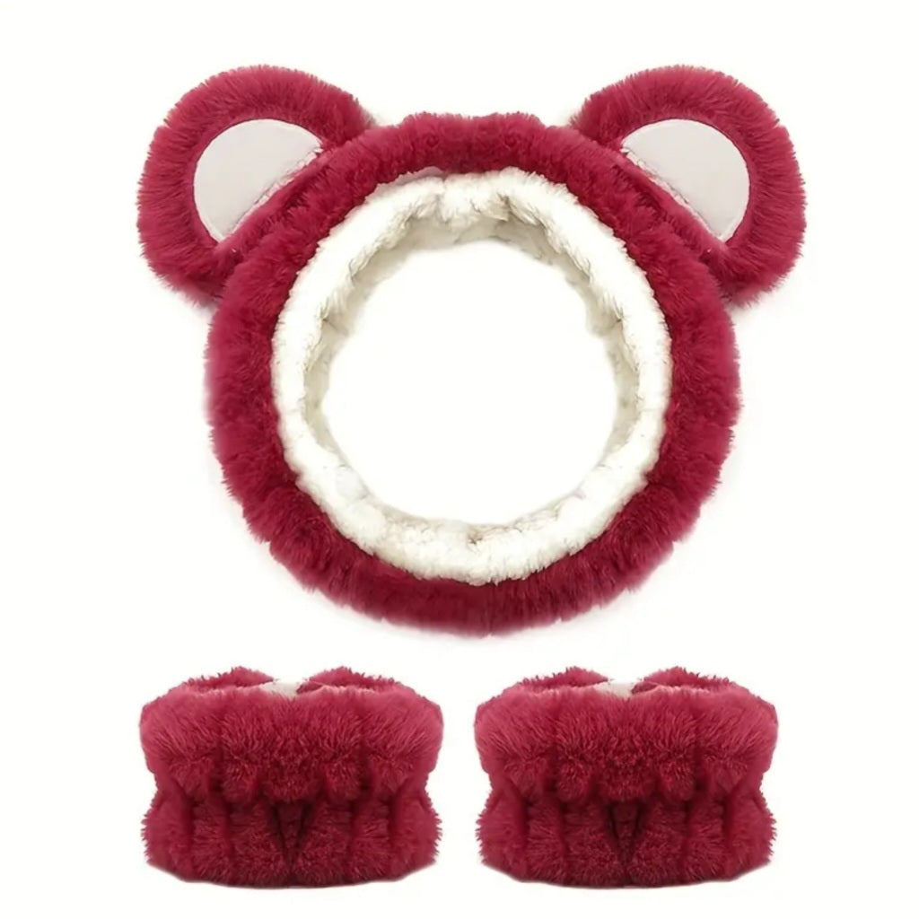 POPPIN - Bandeau de lavage de tête & poignets - réf Bear ( 3pcs )