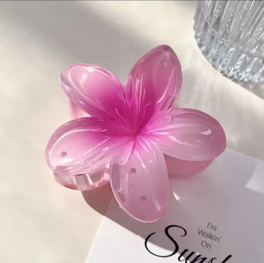 Poppin - Pince Cheveux Fleur Hawaïenne - réf Pink