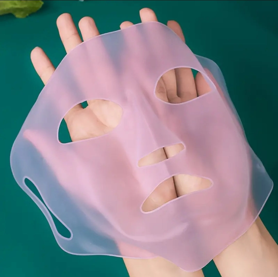 Poppin - Masque Fixateur en Silicone Réutilisable - réf Transparent Pink