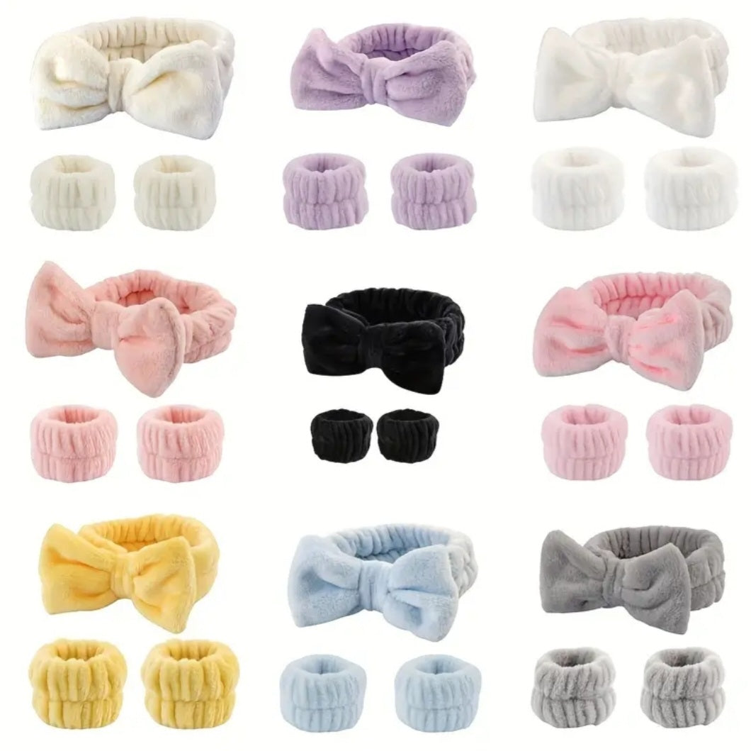 POPPIN - Bandeau de lavage poignet et tête - réf Beige ( 2pcs )