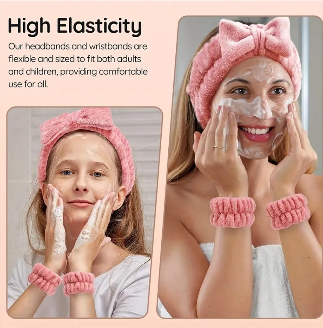 POPPIN - Bandeau de lavage poignet et tête - réf Beige ( 2pcs )