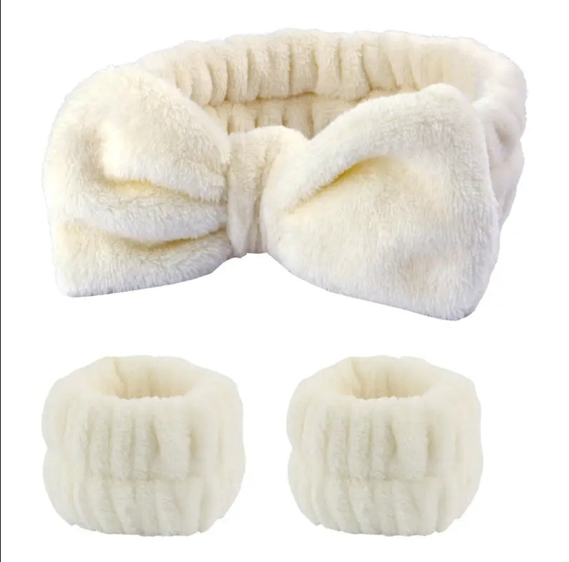 POPPIN - Bandeau de lavage poignet et tête - réf Beige ( 2pcs )