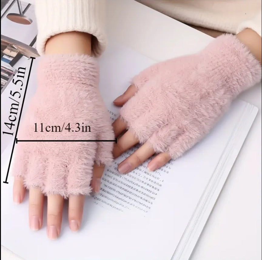 POPPIN - Winter Fuzzy Gloves - réf Kaki