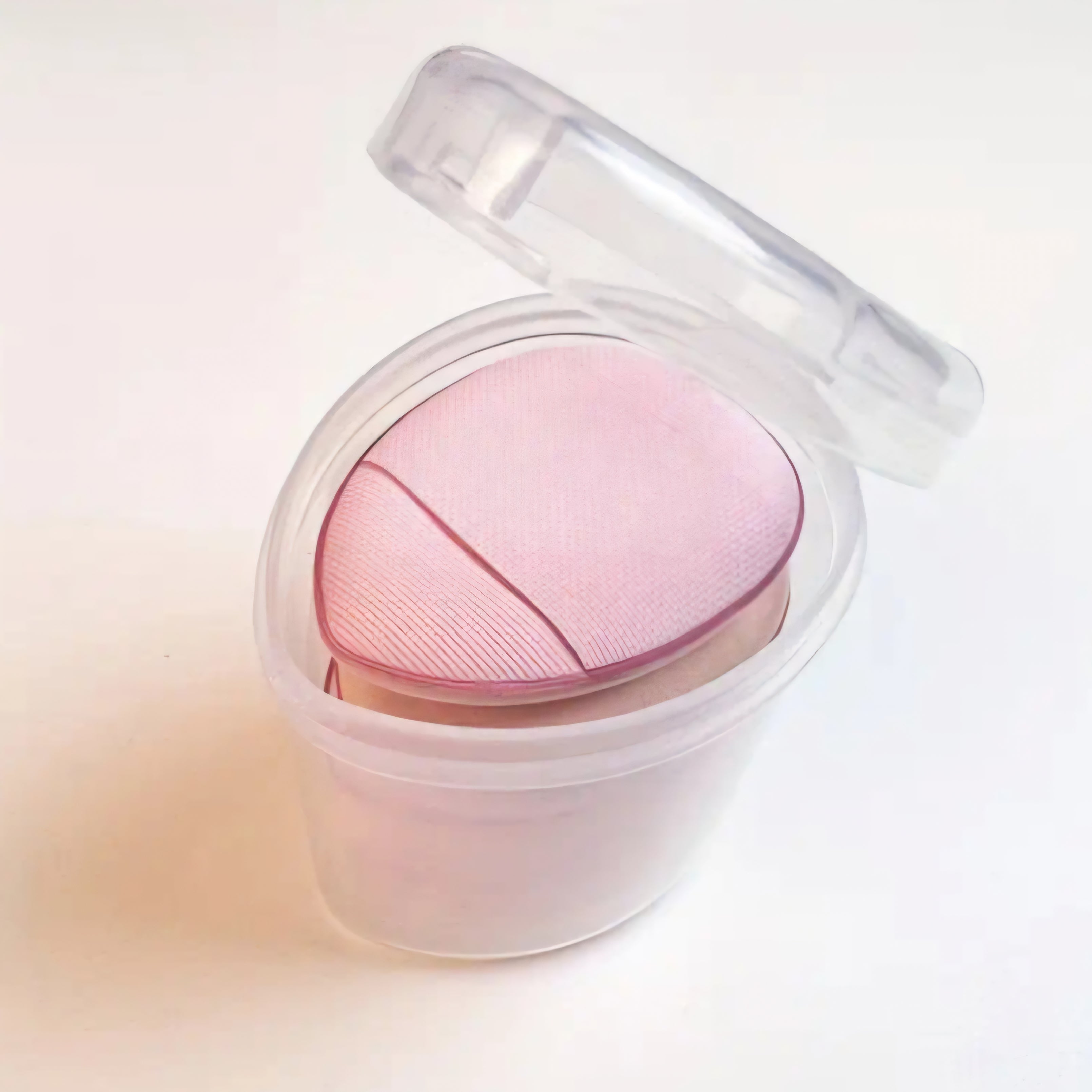 POPPIN - Mini Powder Puff Box - réf Apricot ( 6pcs )