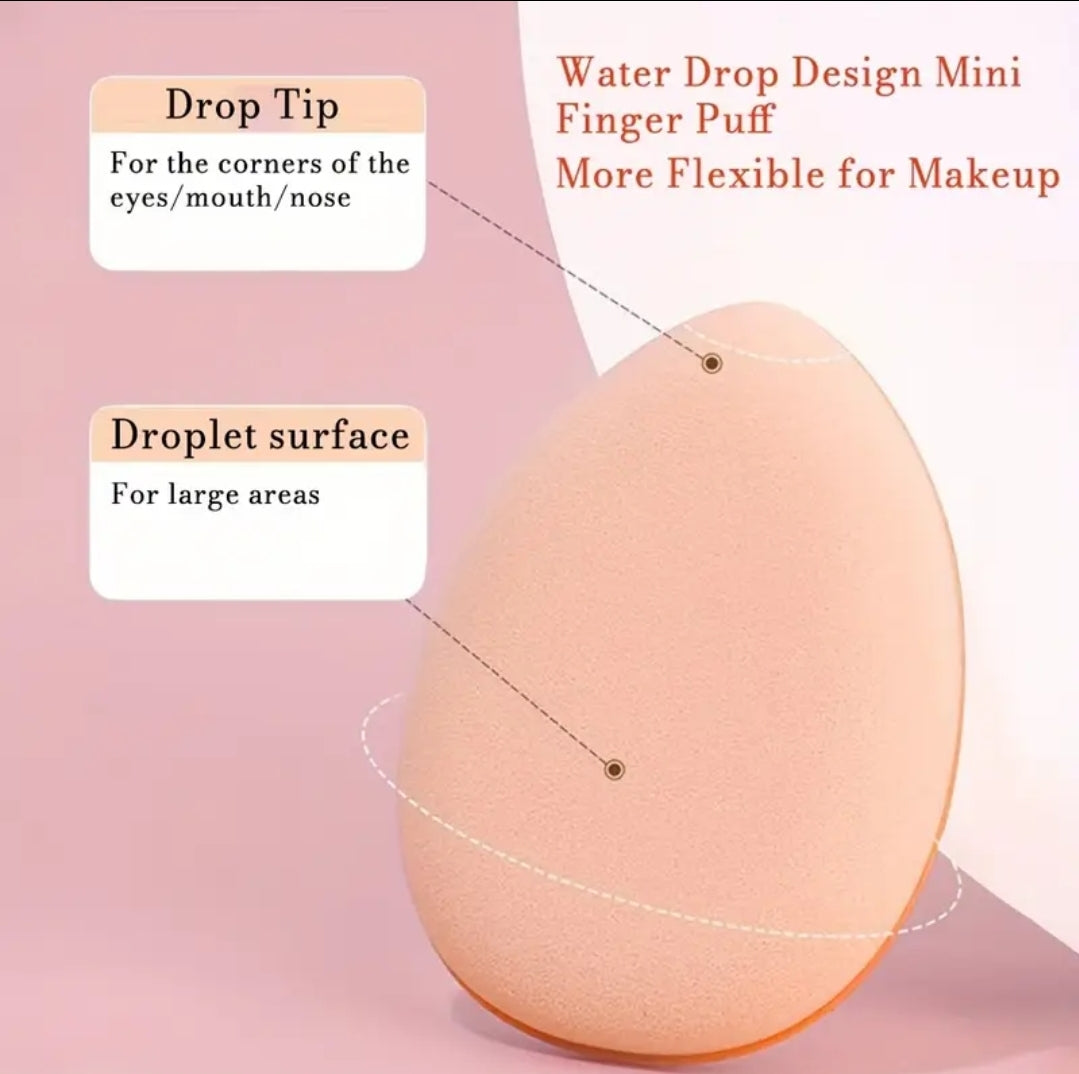 POPPIN - Mini Powder Puff Box - réf Apricot ( 6pcs )