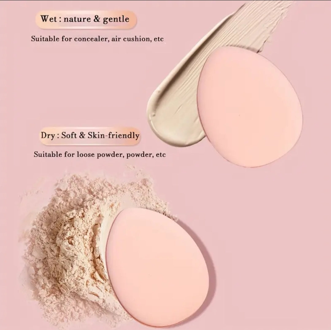 POPPIN - Mini Powder Puff Box - réf Apricot ( 6pcs )