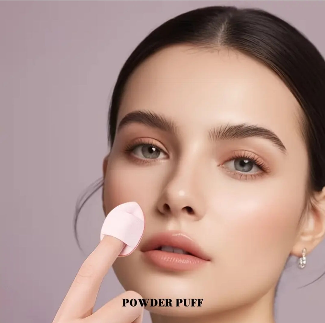 POPPIN - Mini Powder Puff Box - réf Apricot ( 6pcs )