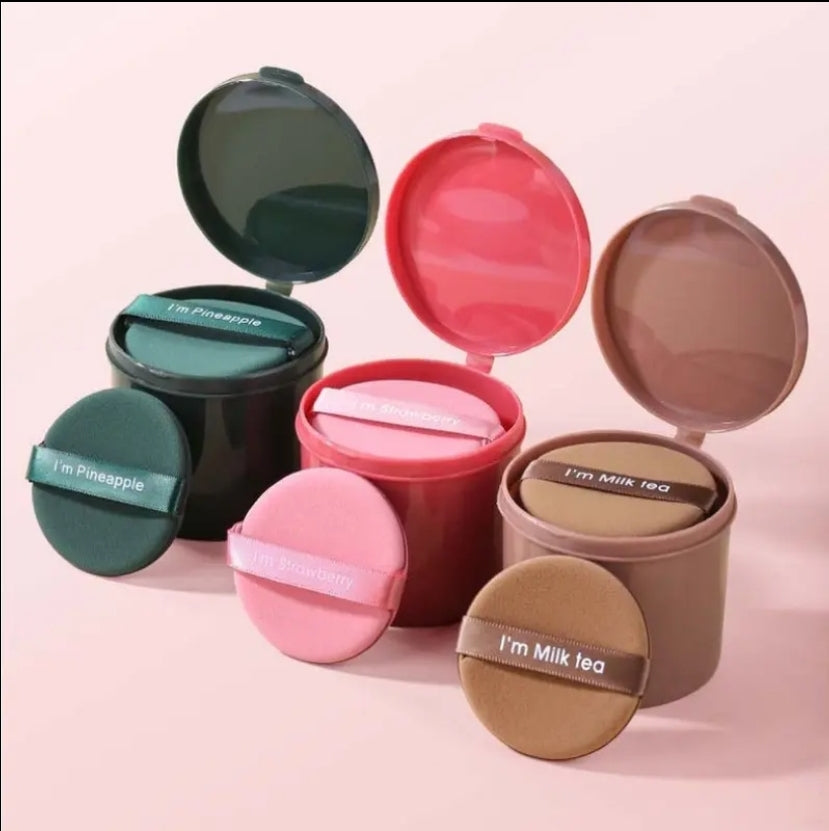 Poppin - Air Cushion Puff - réf I'm Strawberry ( 7pcs )