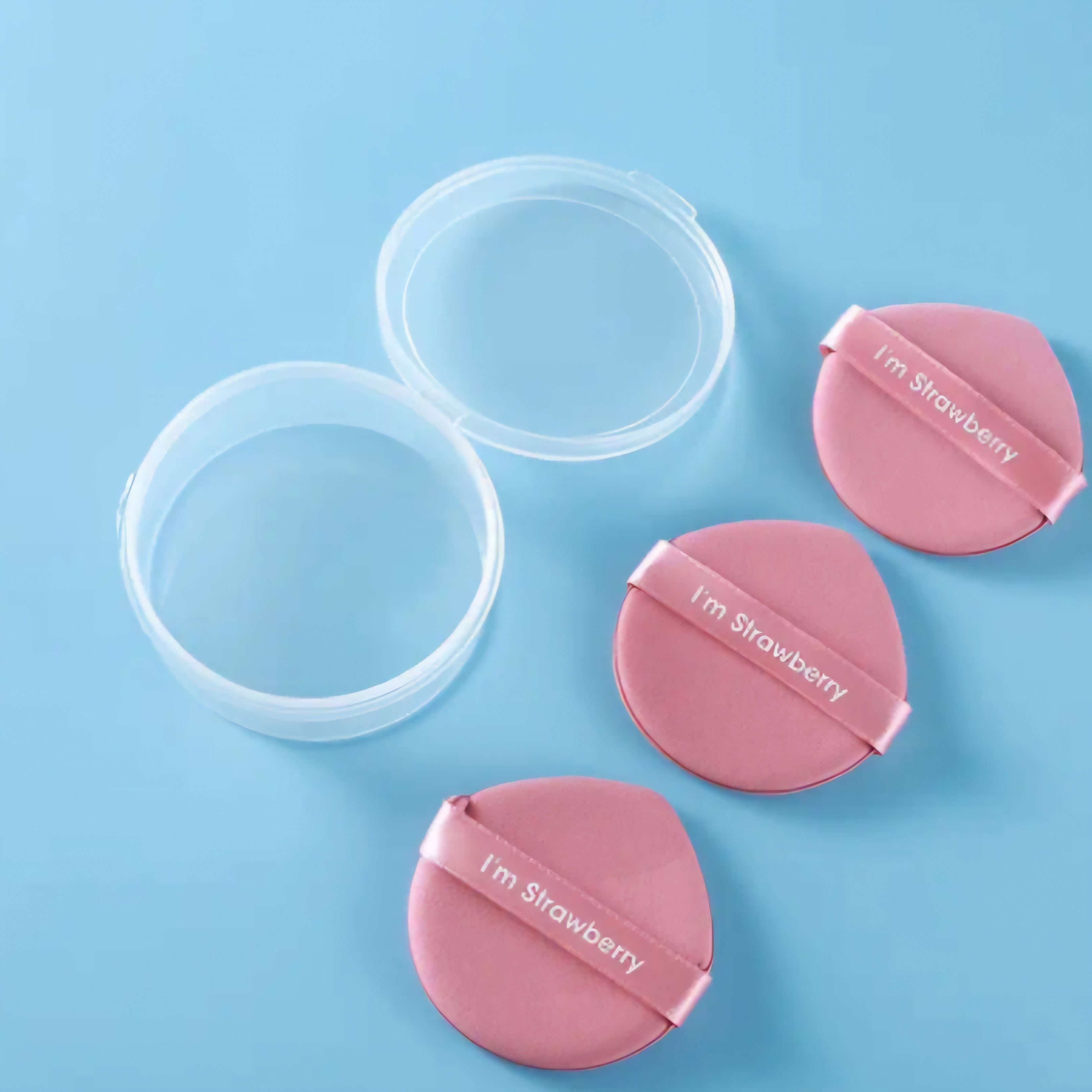 Poppin - Air Cushion Puff - réf I'm Strawberry ( 3pcs )