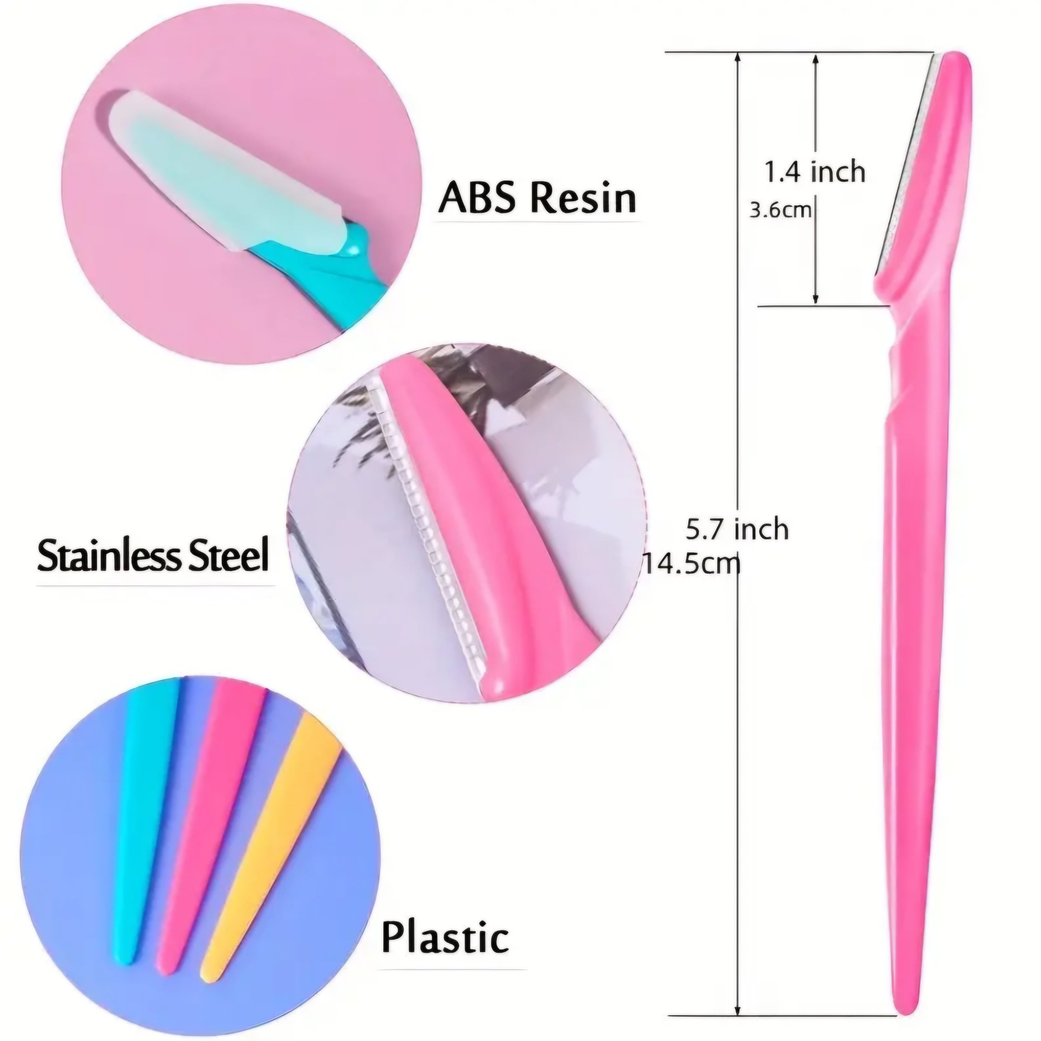 Poppin - Lames pro Rasoires Dermaplaner, 3 rasoires Pink