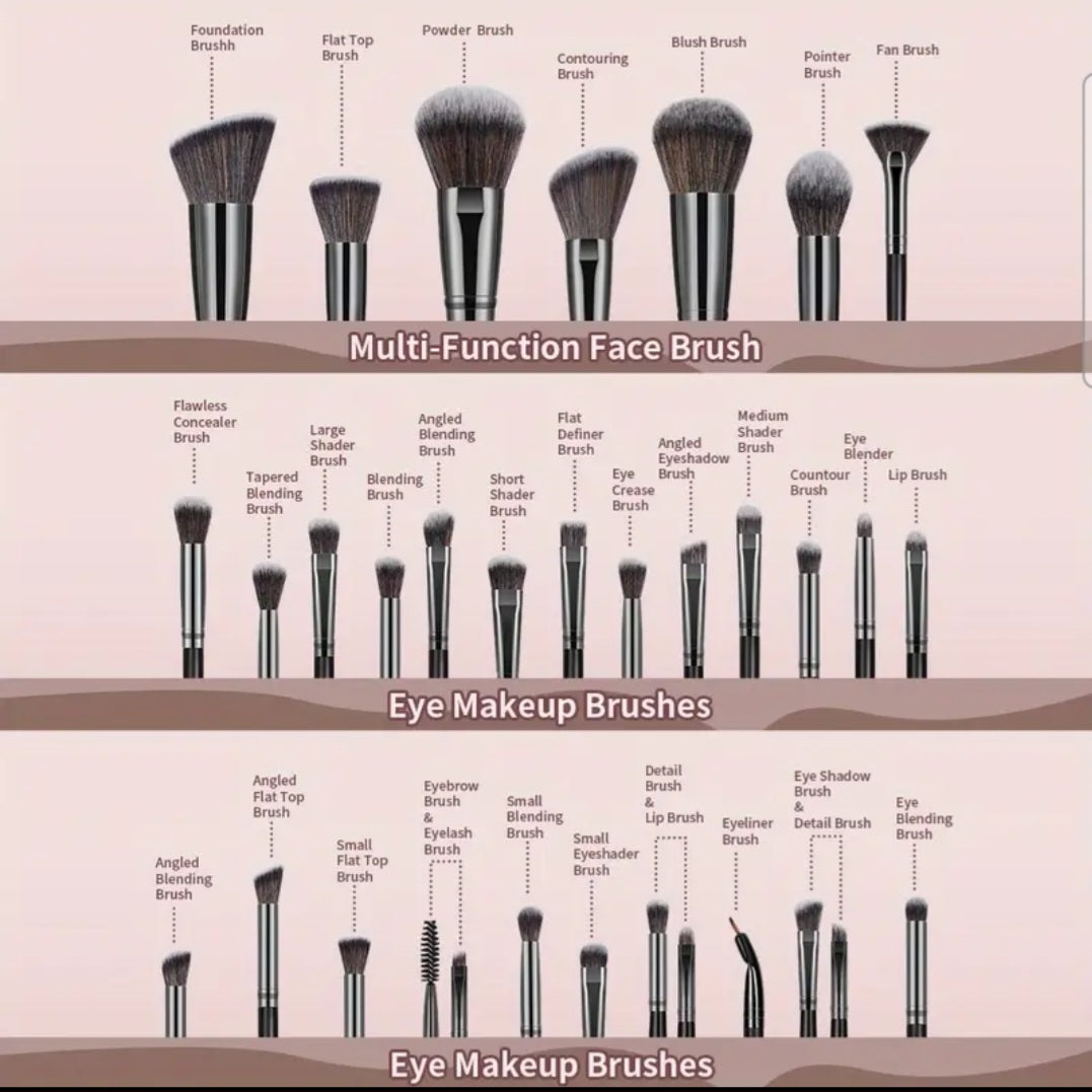 MAANGE - Ensemble de pinceaux de maquillage (30 pièces + Sac )