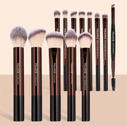 MAANGE - Ensemble de pinceaux de maquillage Dorés ( 13 pièces )