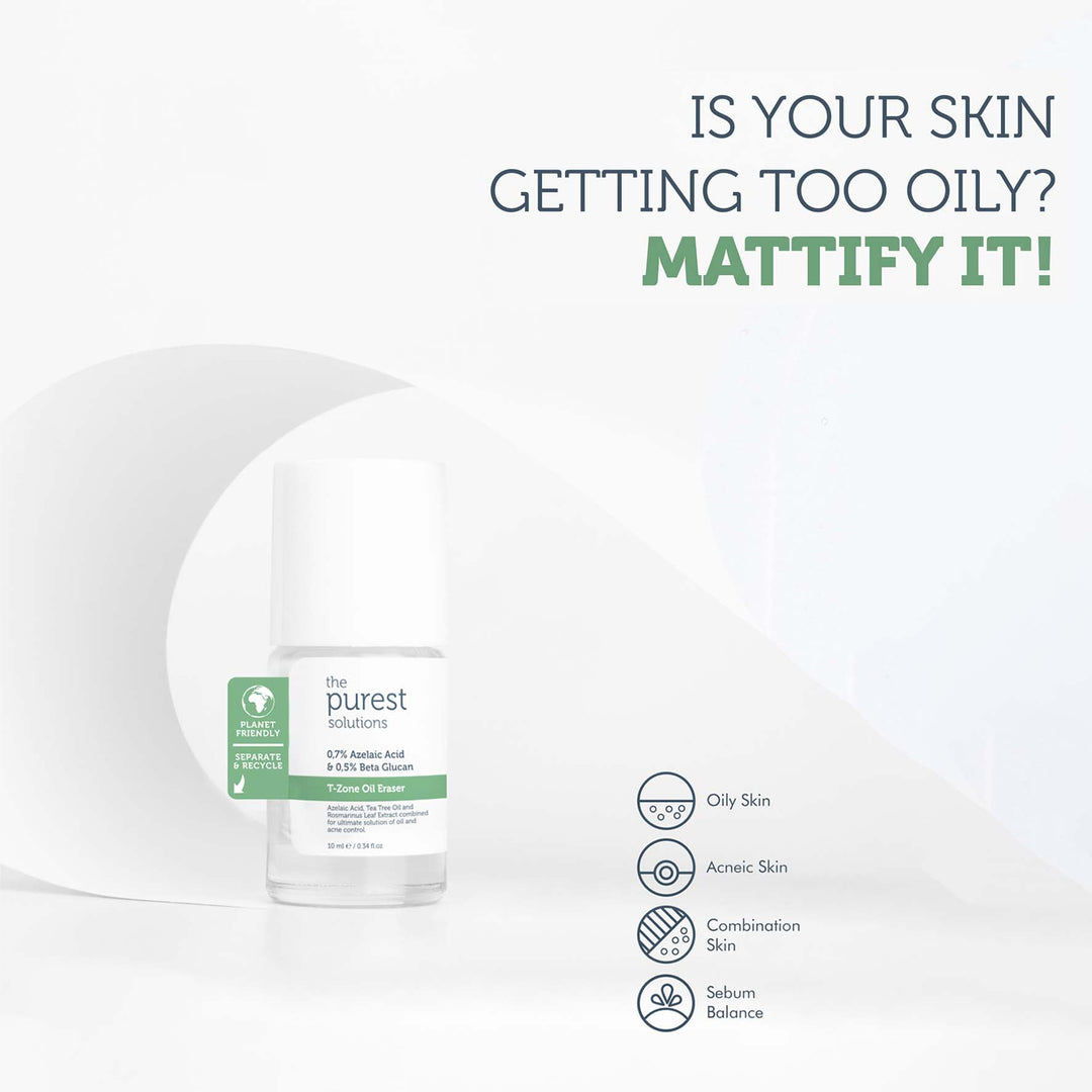 THE PUREST SOLUTIONS - Azelaic Acid 0,7%+ 0,5% Beta Glucan T-Zone Oil Eraser - 10ml
