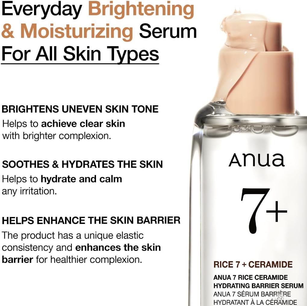 ANUA - 7 + Rice Ceramide hydrating Barrier Serum