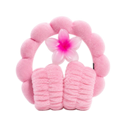 POPPIN - Bandeau de lavage de tête + 2 Poignets + Clip - réf Pink
