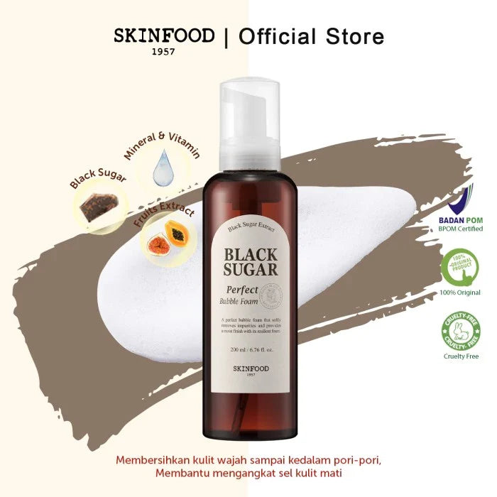 SKINFOOD - Black Sugar Perfect Bubble Foam - 200ml