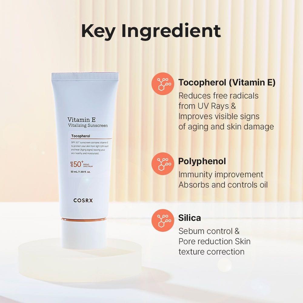 COSRX - Vitamin E Vitalizing Sun Screen SPF50+ - 50ml