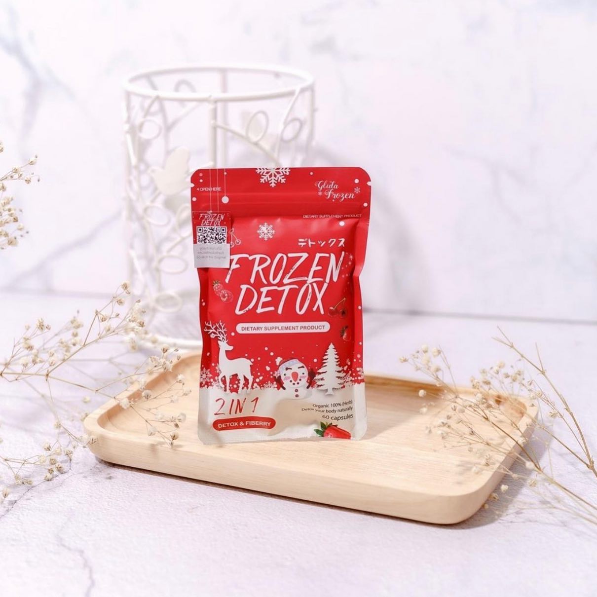 GLUTA FROZEN - Frozen Detox Dietary Helps Pour Ventre Plat - 60 Capsules