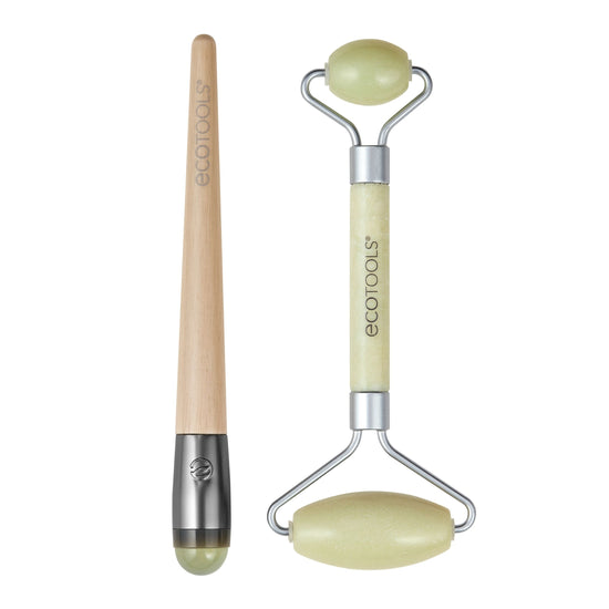 ECOTOOLS - Jade Facial Roller and Eye Roller Duo ( 2pcs )