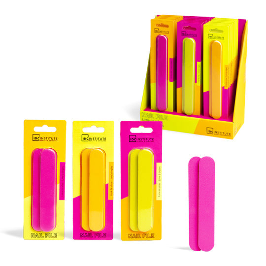 IDC INSTITUTE - Nail File Neon 2pcs - réf Fushia Pink