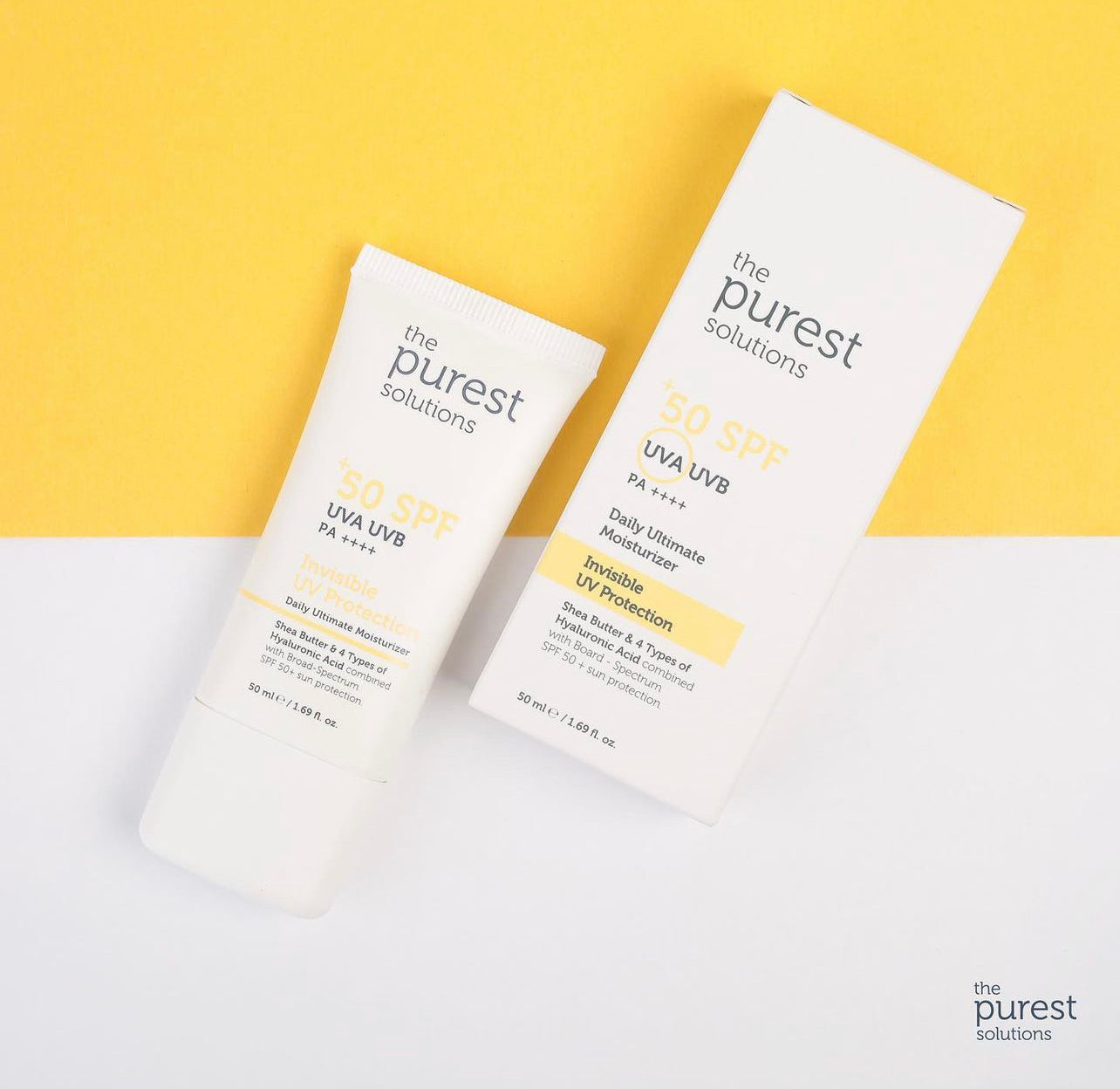 THE PUREST SOLUTIONS - Invisible UV Protection Daily Intensive Moisturizer SPF 50 SPF Sunscreen - 50ml