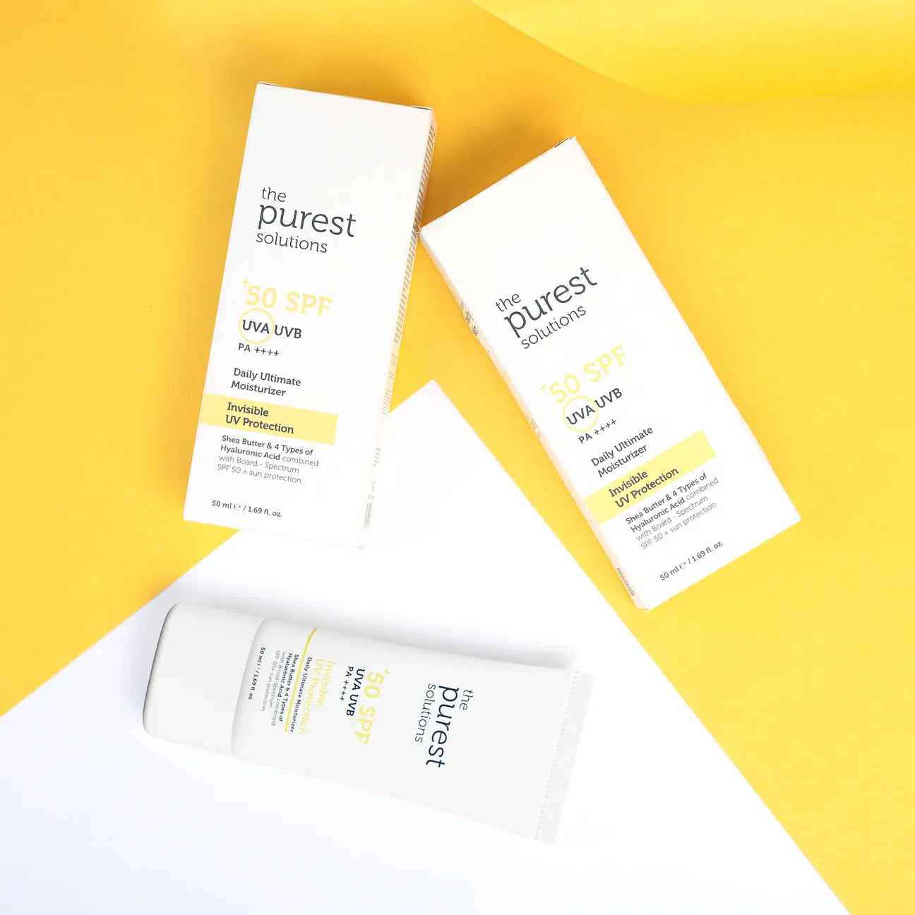 THE PUREST SOLUTIONS - Invisible UV Protection Daily Intensive Moisturizer SPF 50 SPF Sunscreen - 50ml