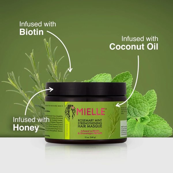 MIELLE - Rosemary Mint Strengthening Hair Masque - 340g