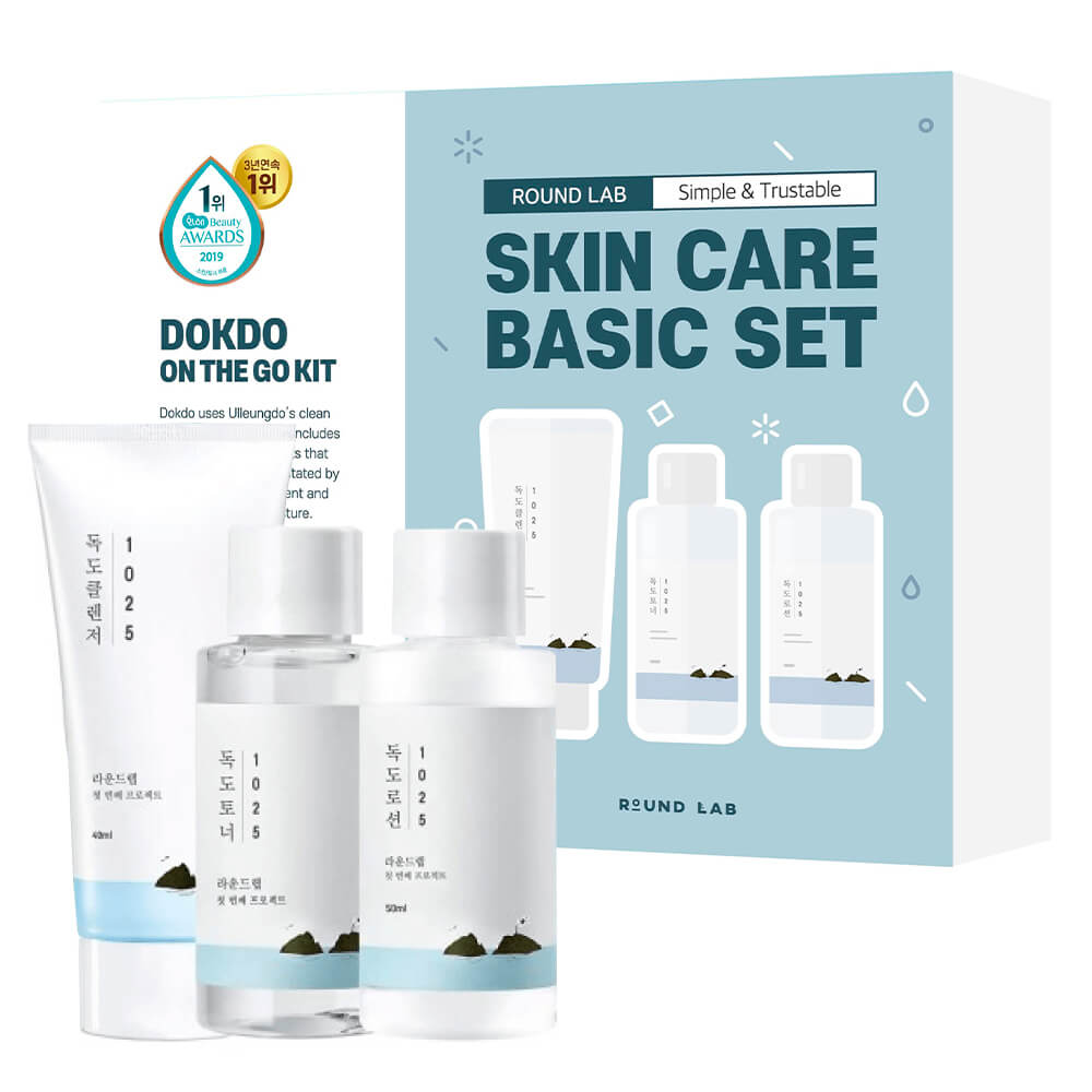 ROUND LAB - 1025 DOKDO ON THE GO KIT SKIN CARE BASIC SET ( 3pcs)