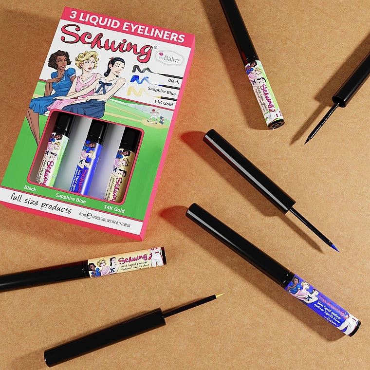 thebalm cosmetics - Trio 3 liquid Eyeliner Schwing