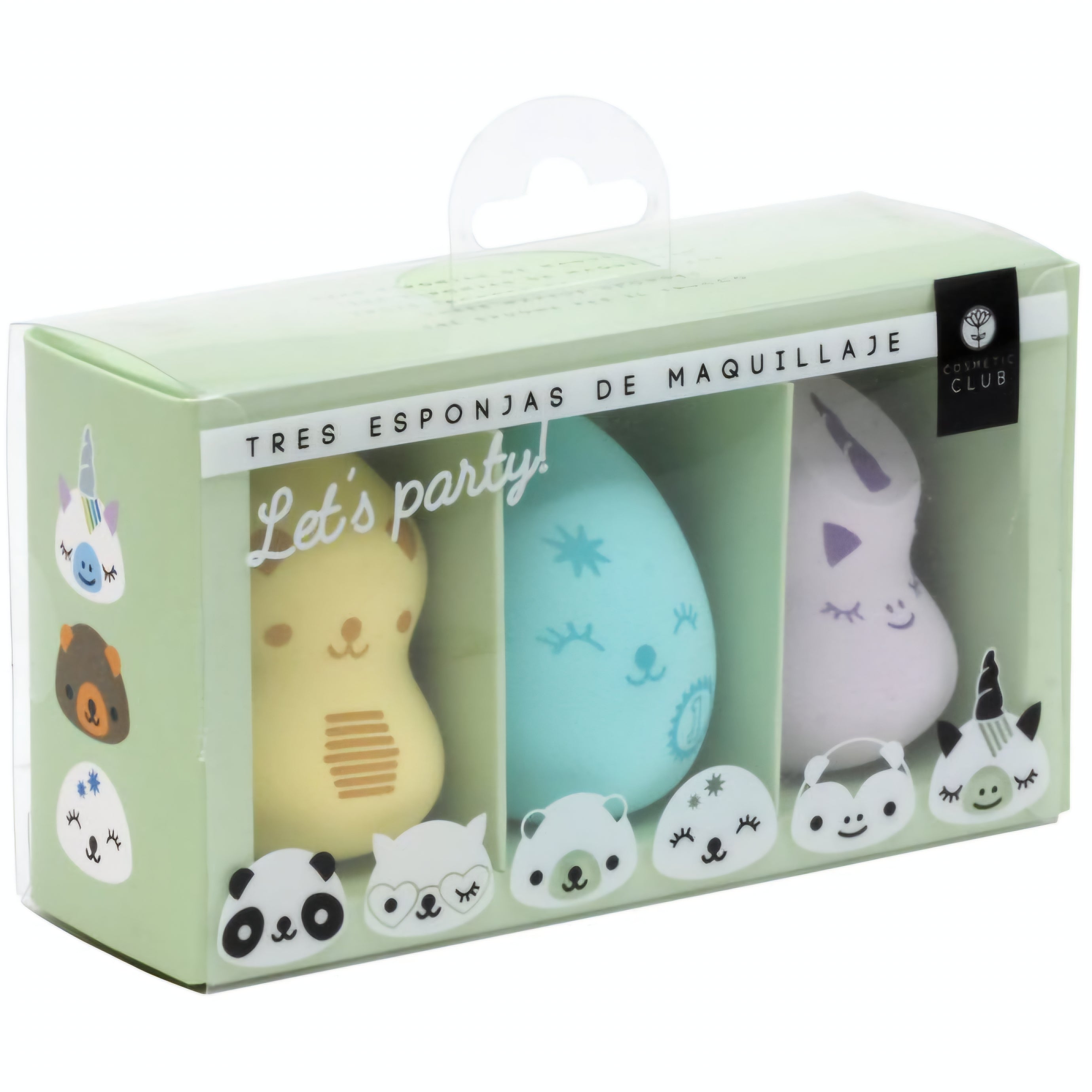 COSMETIC CLUB - Éponges de Maquillage Let's Party ( 3pcs  )