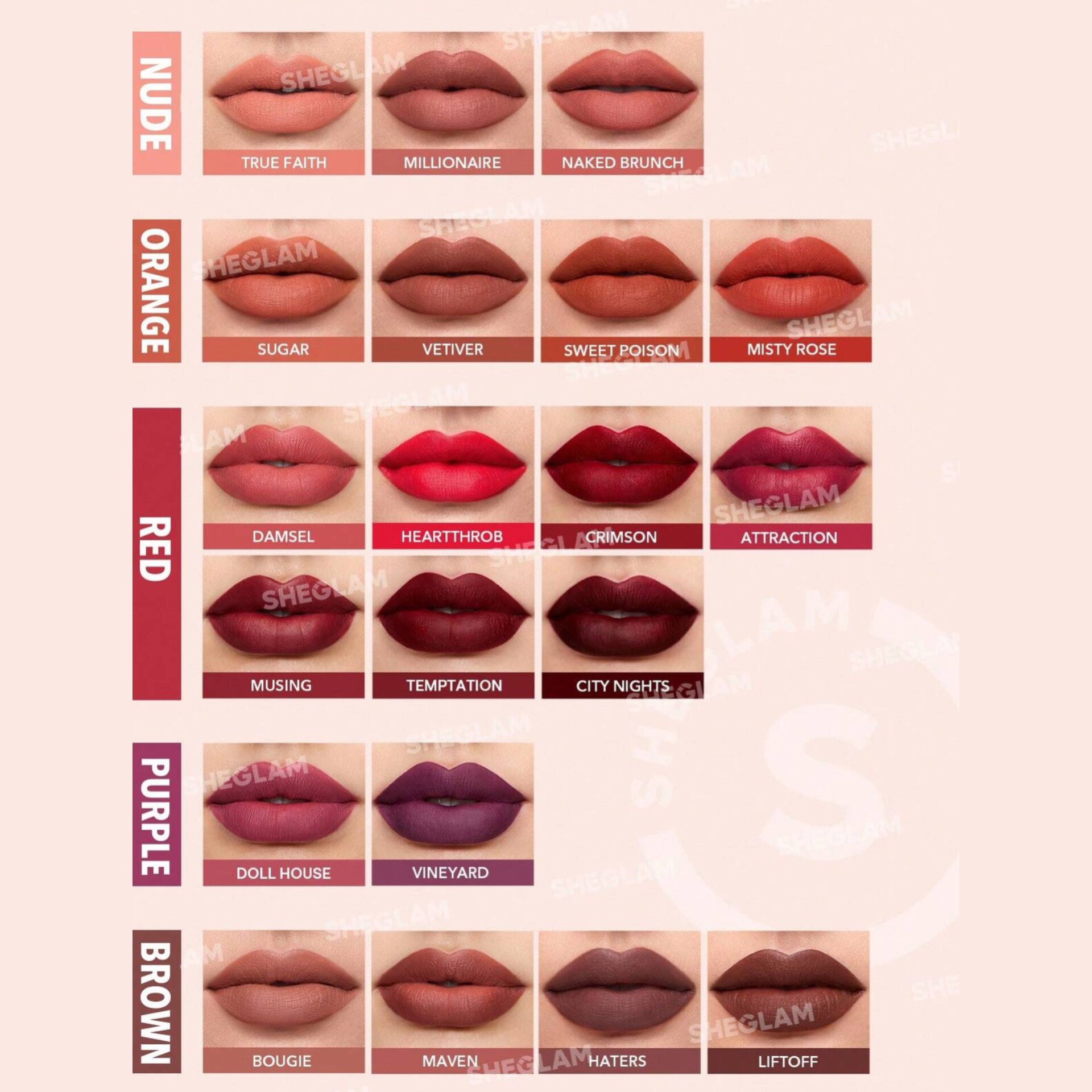SHEGLAM - Matte Allure Liquid Lipstick - réf Crimson