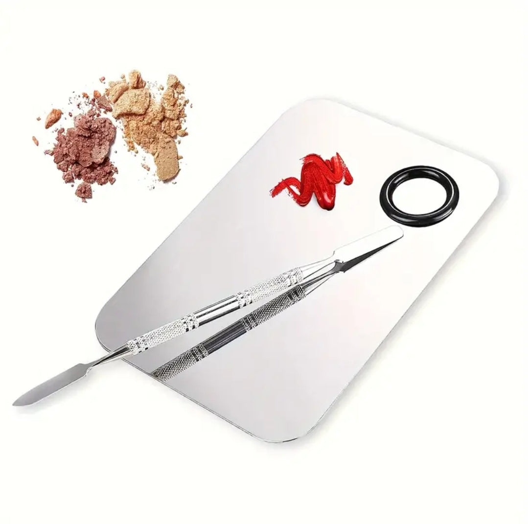 POPPIN - Palette de Mélange en Acier inoxydable + Spatule