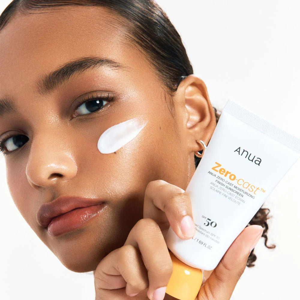 ANUA - Zero-Cast Moisturizing Finish Sunscreen - Crème solaire hydratante SPF50 - 50ml